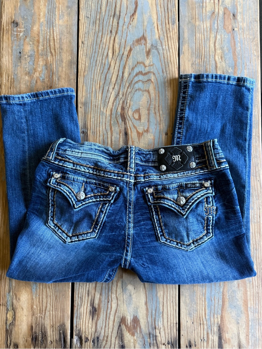 Miss Me Dark Blue Embellished Skinny Jeans